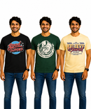 Men's Half Sleeve Printed Round Neck T-Shirt Combo (Pack of 3)