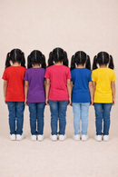 Cotton Half Sleeve Girls T-shirt Front Printed Multi Color | Age 2 to 7 Years (Pack of 5 Pieces)
