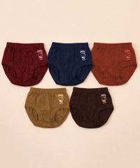 Boy Kids Jelly Plain Underwear Brief 100% Pure Cotton | (Pack of 5)
