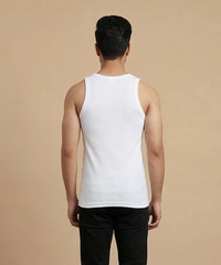 Fitto Men's Vest Ticker White Cotton Vest | 5 Pack Combo | Soft Breathable Innerwear