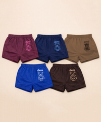 Boy Kids Gems Plain Underwear Brief 100% Pure Cotton | (Pack of 5)