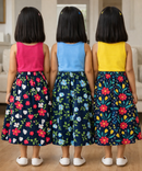 Rayon Floral Printed Skirt | Casual wear for Girl Kids Age 1 To 6 Years (Pack of 3)