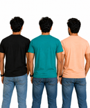 Men's Half Sleeve Printed Round Neck T-Shirt Combo (Pack of 3)