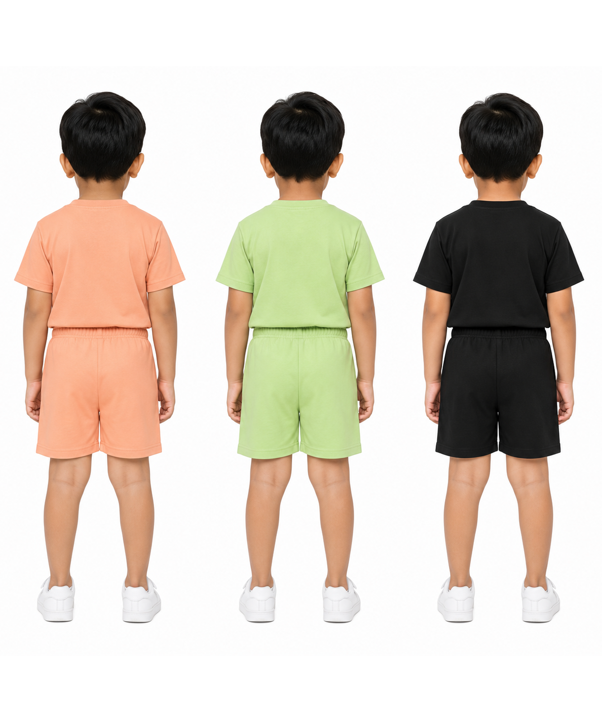 Kids Cartoon Print T-Shirt & Shorts Co-Ord Set for Boys | Age 6 Months-3 Years | Pack Of 3 Set Combo