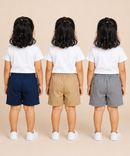 Pure Cotton Plain Shorts for Girls Kid with Elastic Age 3 Months to 4 Years (Pack of 3)