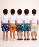 Boys Kids Pure Cotton Printed Shorts with Elastic | Age 0 to 4 Years (Pack of 10 Pieces)