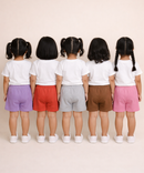 Pure Cotton Plain Shorts for Boys Kid with Elastic Age 1 to 4 Years (Pack of 10)