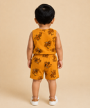 Pure Cotton | Cartoon Tiger Printed | Kids Sleeveless T-Shirt & Shorts Combo Set for Baby Boys | Age 1 to 10 Years