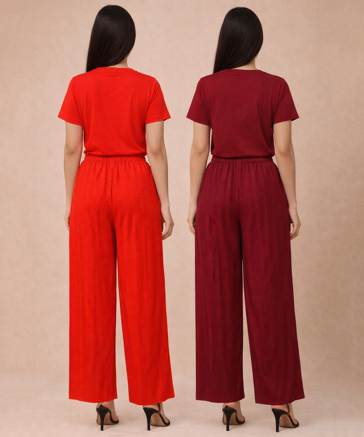 Crinkle Cotton Palazzo Pant | Casual Night wear for Women (Pack of 2)