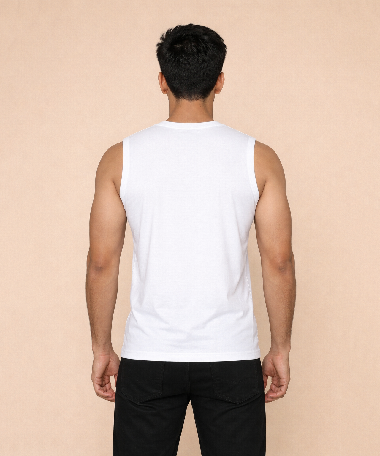 Fitto Men's Vest Extent White Sleeveless Cotton Vest | 5 Pack Combo | Soft Breathable Innerwear