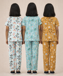 Girl Kids All Over Printed Co-ord Set | Tshirt and Pant | Age 2 to 10 Years (Pack of 3 Sets)