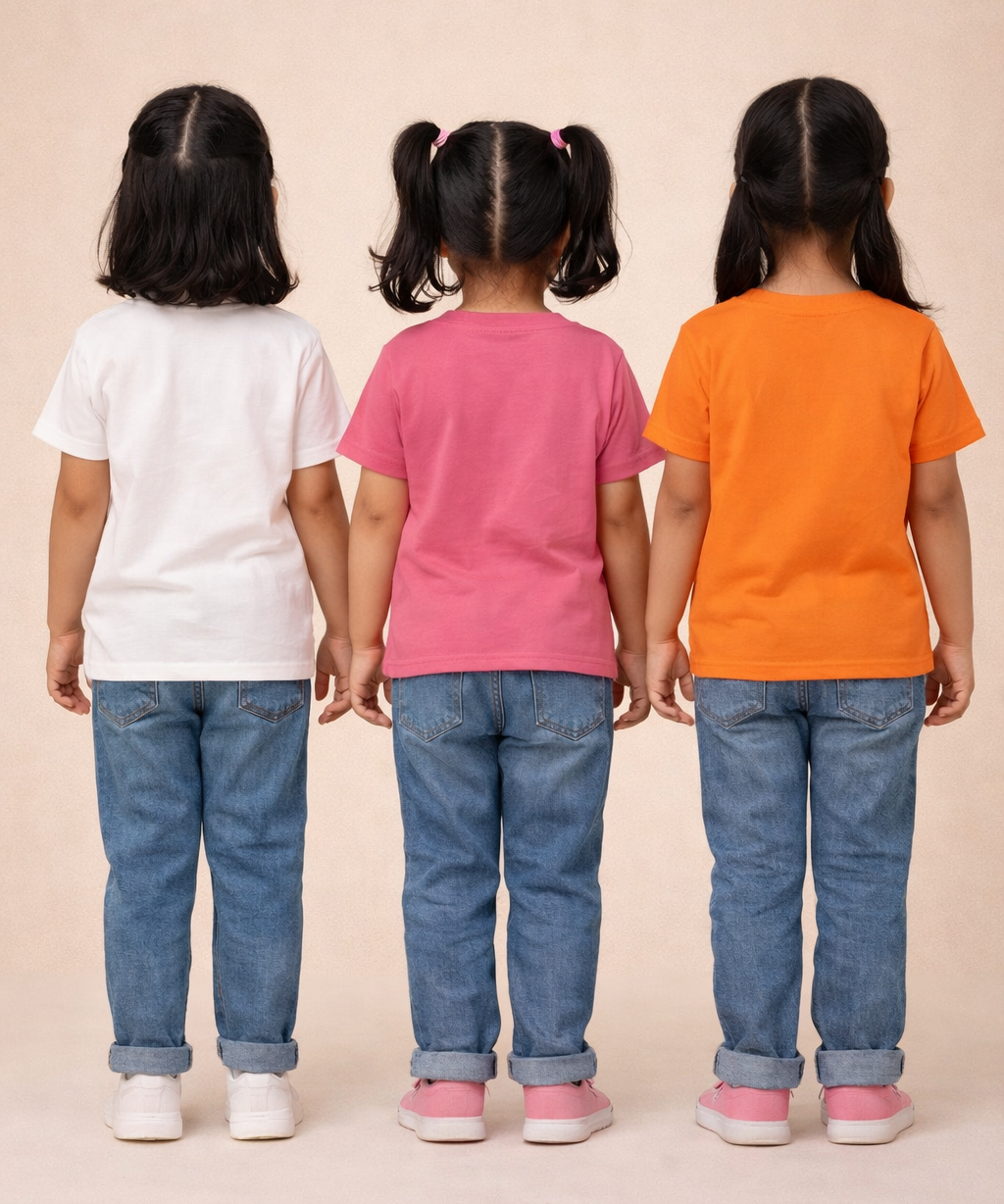 Kids 100% Cotton Fine Tshirt With Printed Multi Colour | Age 1 to 6 Years (Pack of 3 Pieces)