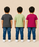 Kids Boys Popcorn Stripes Half Sleeve T-Shirt | Age 3 to 6 Years (Pack of 3 Pieces)