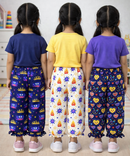 Pure Cotton Pajama Pant for Casual wear for Girl Kids Age 0 To 6 Years (Pack of 3)