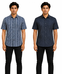 Men's Printed Casual Half Sleeve Shirt | Size - L,XL,2XL | Regular Fit Summer Resort Shirts for Men | Pack Of 2 Piece Combo