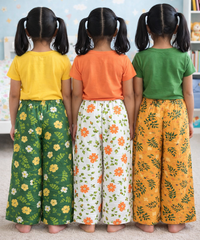Printed Palazzo Pant | Casual Night wear for Girl Kids Age 4 To 10 Years (Pack of 3)
