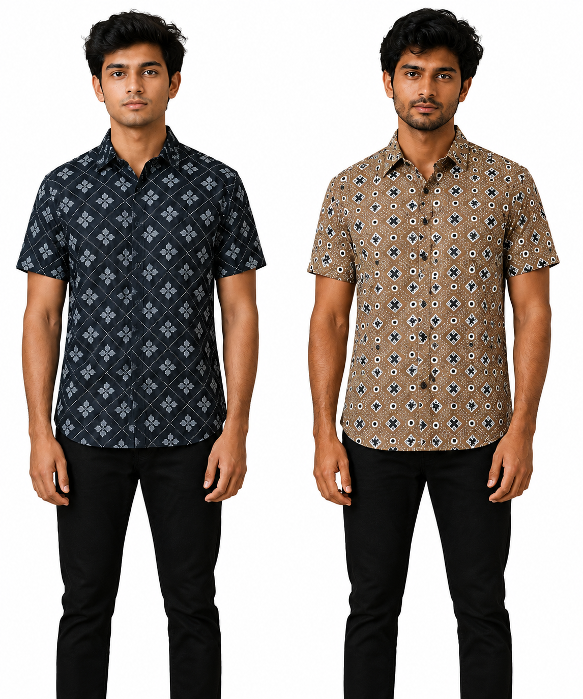 Men's Printed Casual Half Sleeve Shirt | Size - L,XL,2XL | Regular Fit Summer Resort Shirts for Men | Pack Of 2 Piece Combo