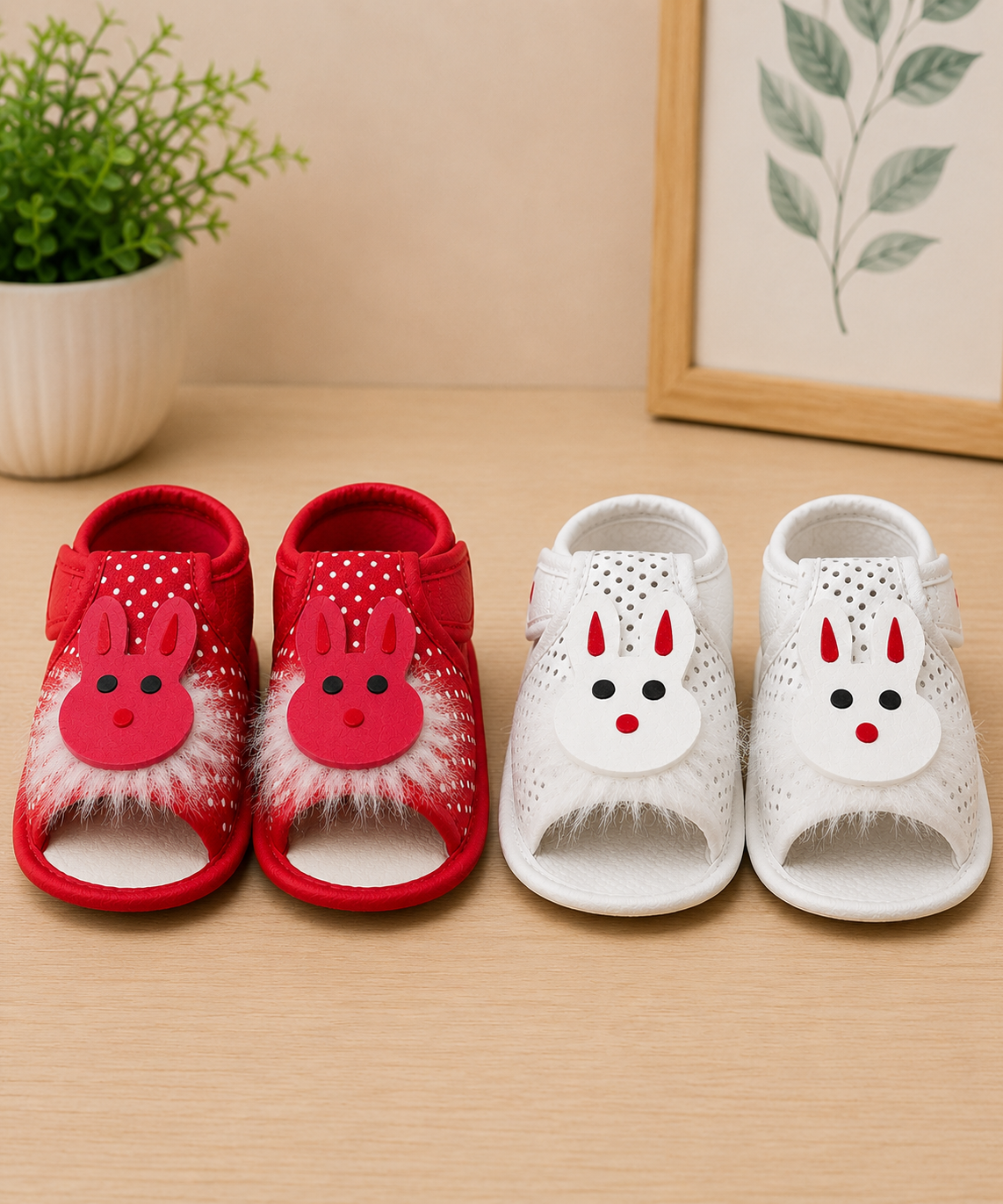 Baby Cartoon Printed Soft Sole Booties Shoes for Infants & Toddlers | Pack of 2 Pairs Set Combo