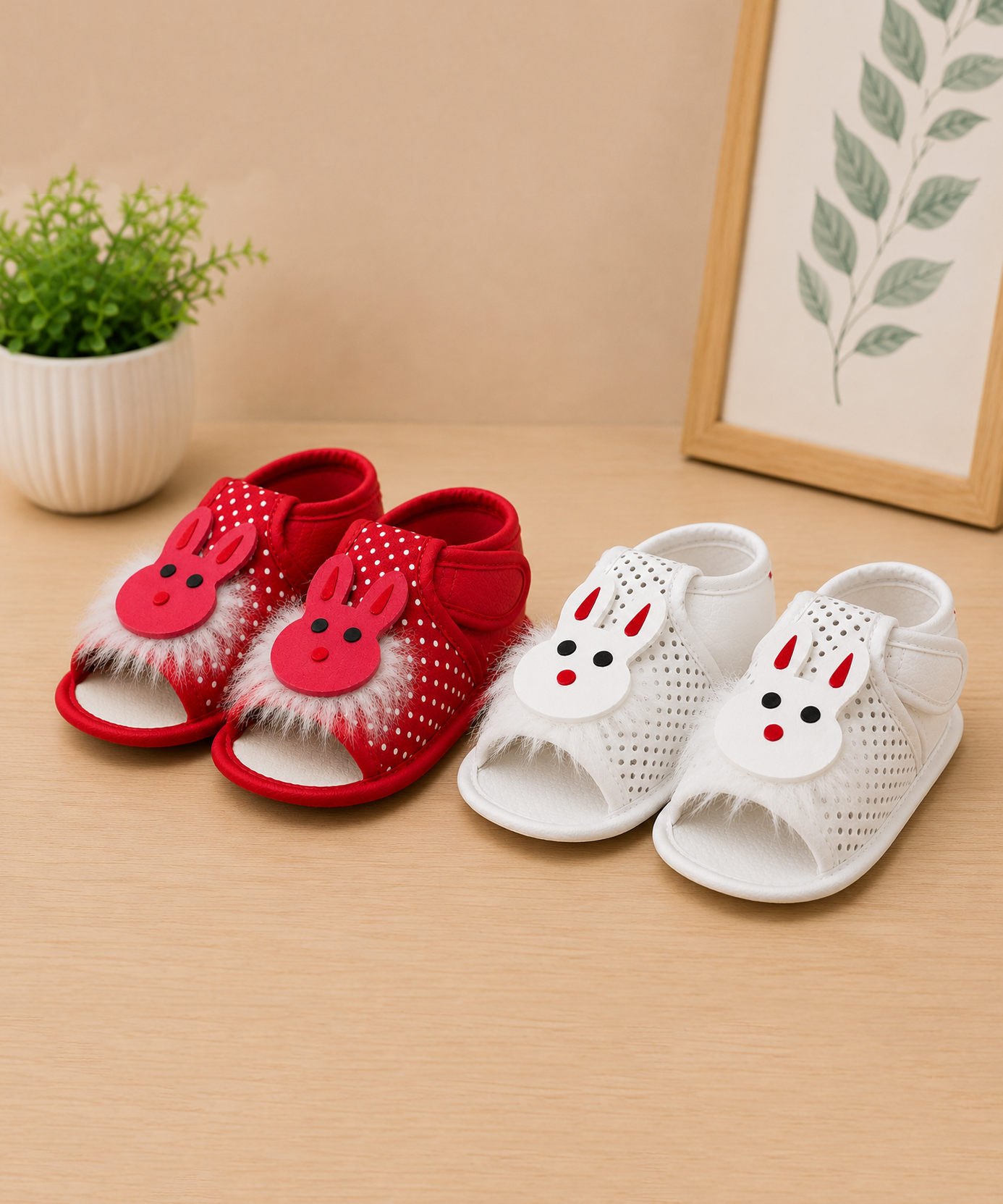 Baby Cartoon Printed Soft Sole Booties Shoes for Infants & Toddlers | Pack of 2 Pairs Set Combo