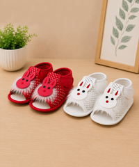 Baby Cartoon Printed Soft Sole Booties Shoes for Infants & Toddlers | Pack of 2 Pairs Set Combo