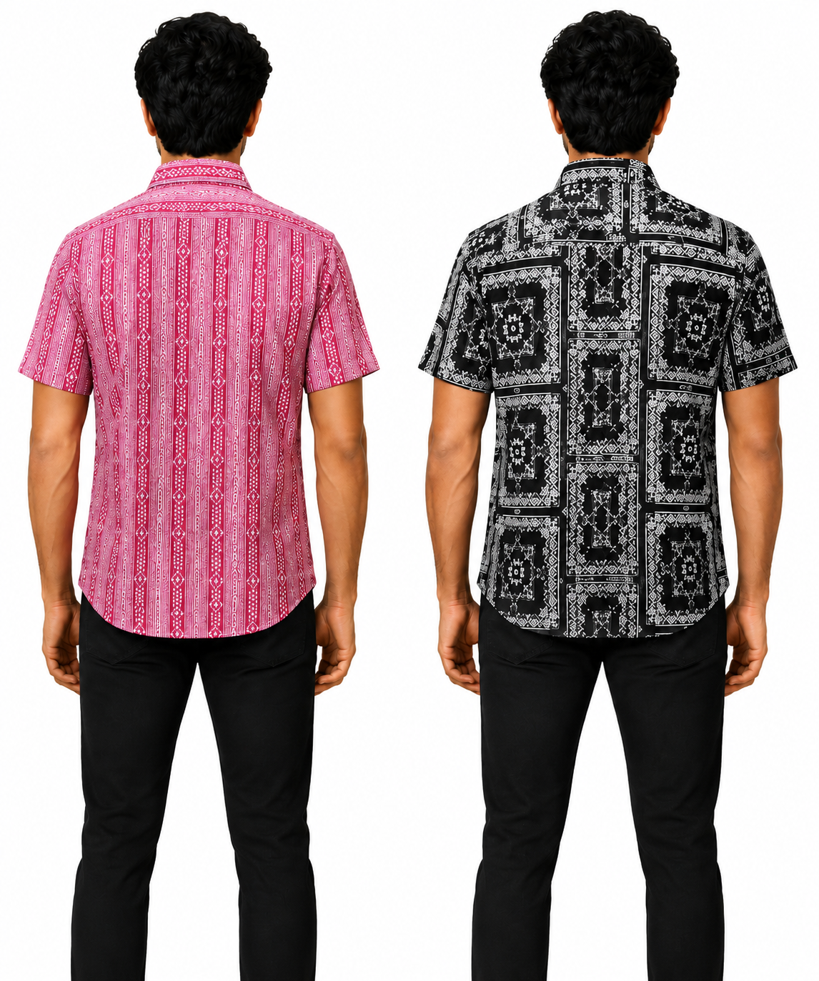 Men's Printed Casual Half Sleeve Shirt | Size - L,XL,2XL | Regular Fit Summer Resort Shirts for Men | Pack Of 2 Piece Combo