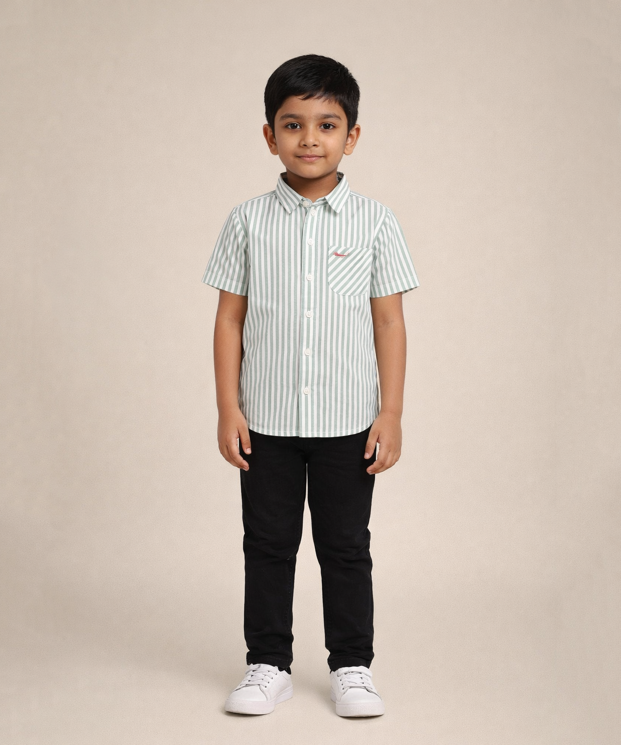 Kids Checked Cotton Shirt | Half Sleeve Casual Wear | Age 3–13 Years