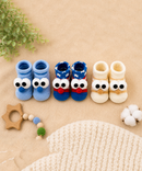 Soft Cotton Baby Booties | 0 to 12 Months | Pack of 3 Pairs Set