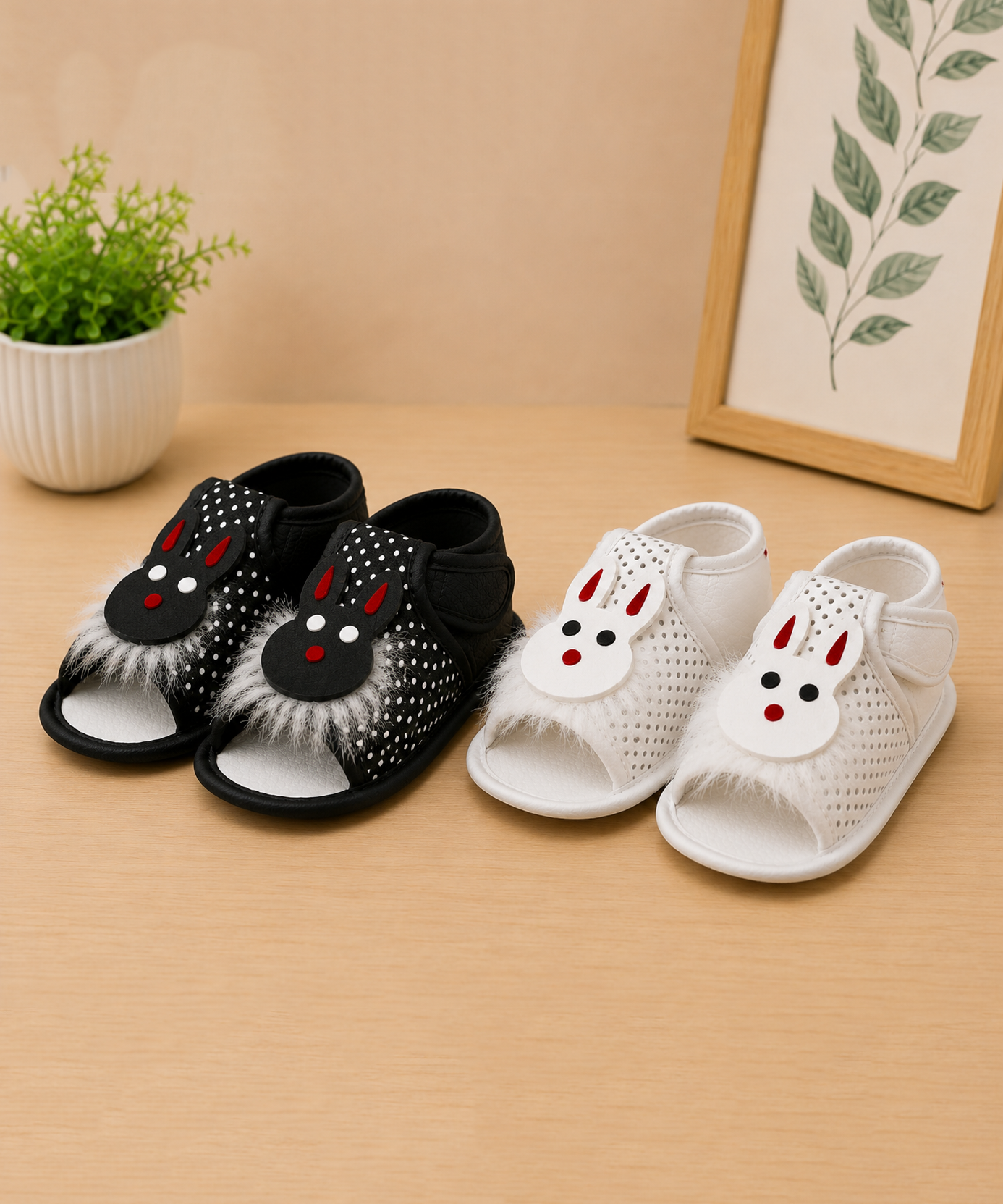 Baby Cartoon Printed Soft Sole Booties Shoes for Infants & Toddlers | Pack of 2 Pairs Set Combo