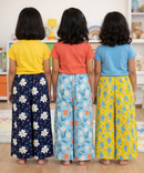 Printed Palazzo Pant | Casual Night wear for Girl Kids Age 4 To 10 Years (Pack of 3)