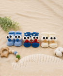 Soft Cotton Baby Booties | 0 to 12 Months | Pack of 3 Pairs Set