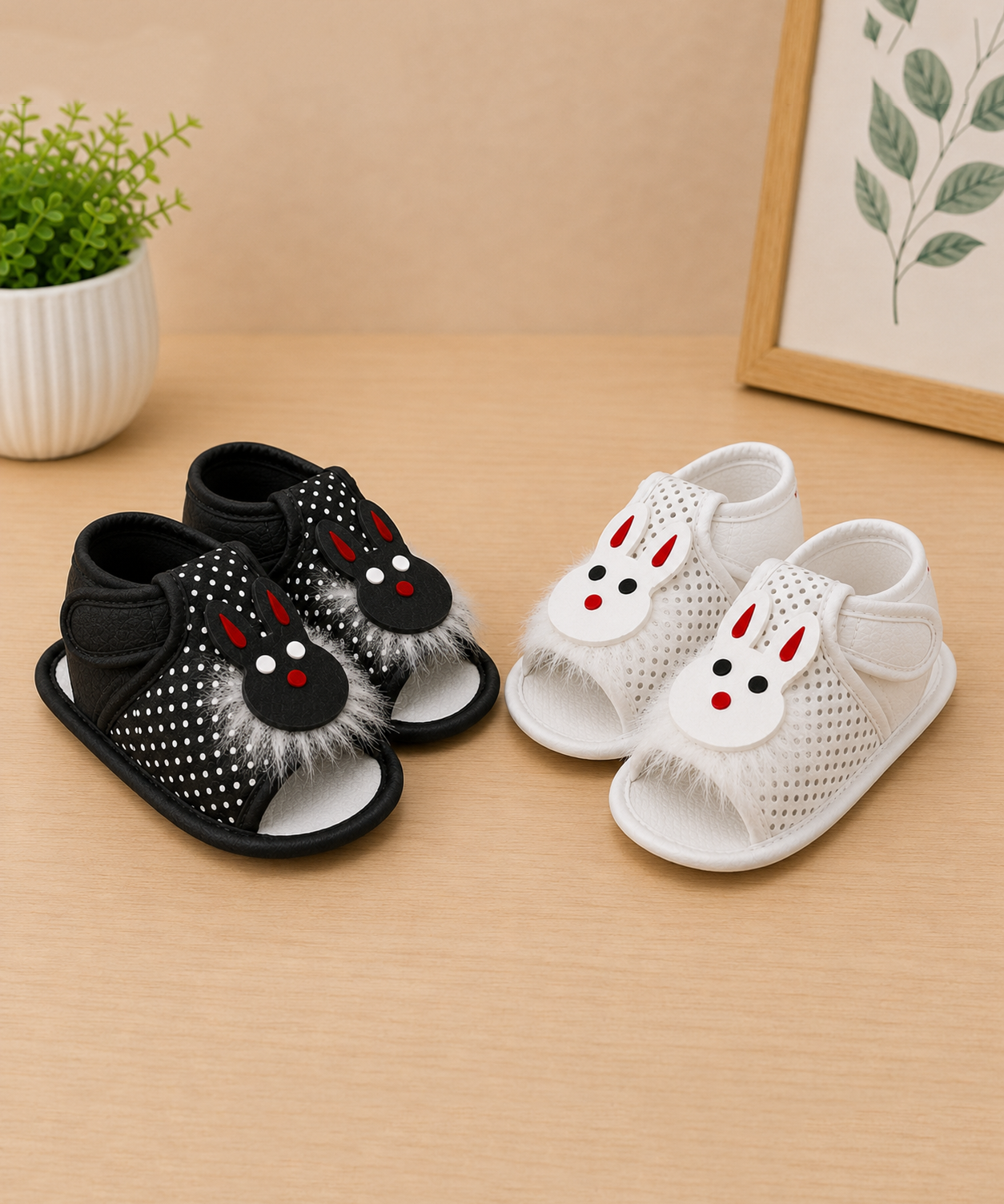Baby Cartoon Printed Soft Sole Booties Shoes for Infants & Toddlers | Pack of 2 Pairs Set Combo