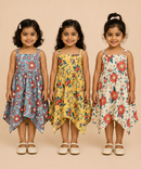 Fish Frock Floral Printed | Casual wear for Girl Kids Age 1 To 6 Years (Pack of 3)