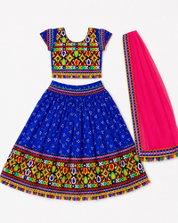 Girls Traditional Radha Style Lehenga Choli with Dupatta | Age 3 to 8 Years