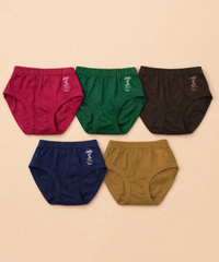 Boy Kids Jelly Plain Underwear Brief 100% Pure Cotton | (Pack of 5)