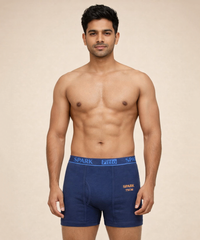 Fitto Spark Men's Trunk Plain Brief 100% Pure Cotton | (Pack of 5)