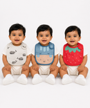 Baby Feeding Bibs 100% Pure Cotton for 3–12 Months (Pack of 3)