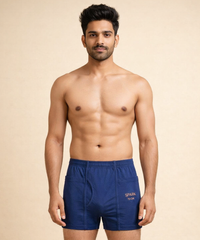 Fitto Spark Men's Fine Pocket Trunk Plain Brief 100% Pure Cotton | (Pack of 5)