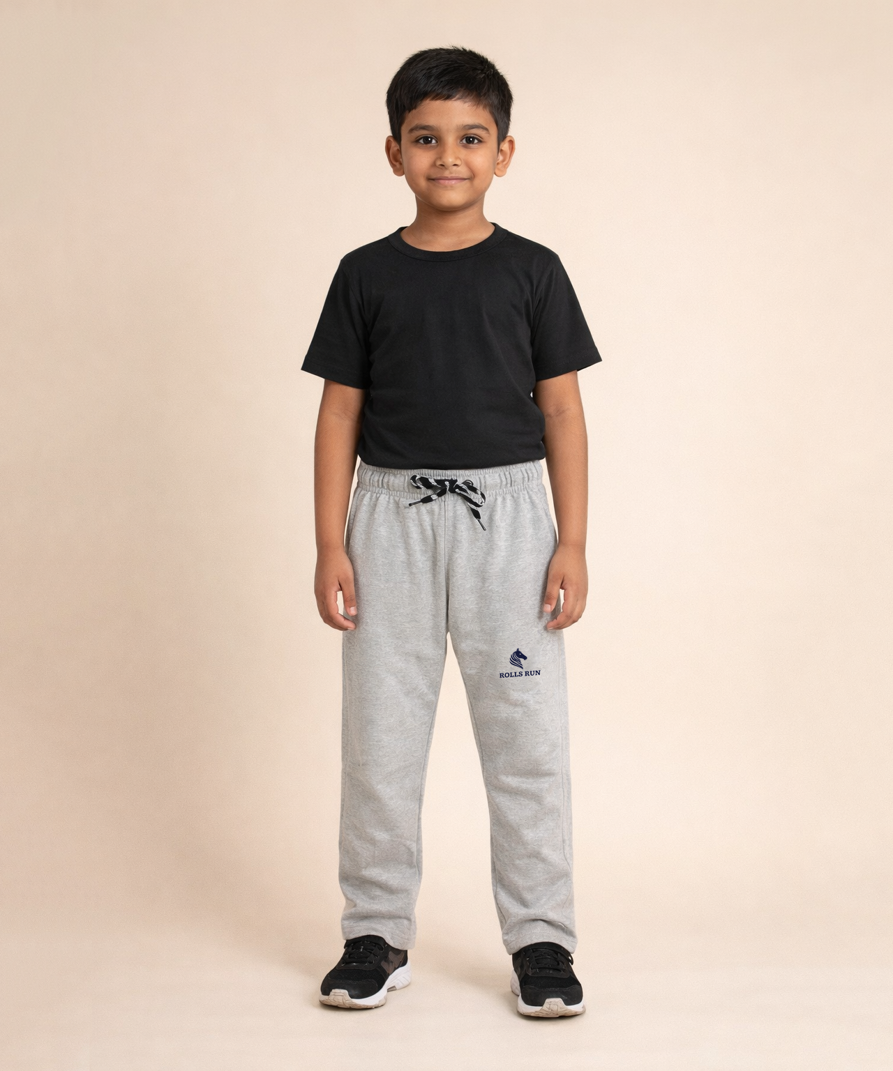 Boys Cotton Track Pant | Plain Light Grey Color | Age 3 to 12 Years
