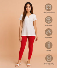 Premium 4 way Lycra Women Leggings (Ankle Length)