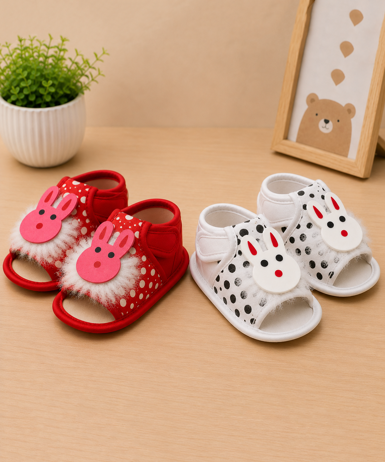Baby Cartoon Printed Soft Sole Booties Shoes for Infants & Toddlers | Pack of 2 Pairs Set Combo
