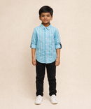 Kids Checked Cotton Shirt | Full Sleeve Casual Wear | Age 3–13 Years
