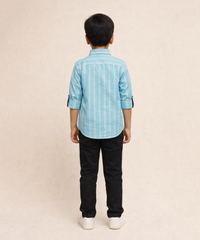 Kids Checked Cotton Shirt | Full Sleeve Casual Wear | Age 3–13 Years