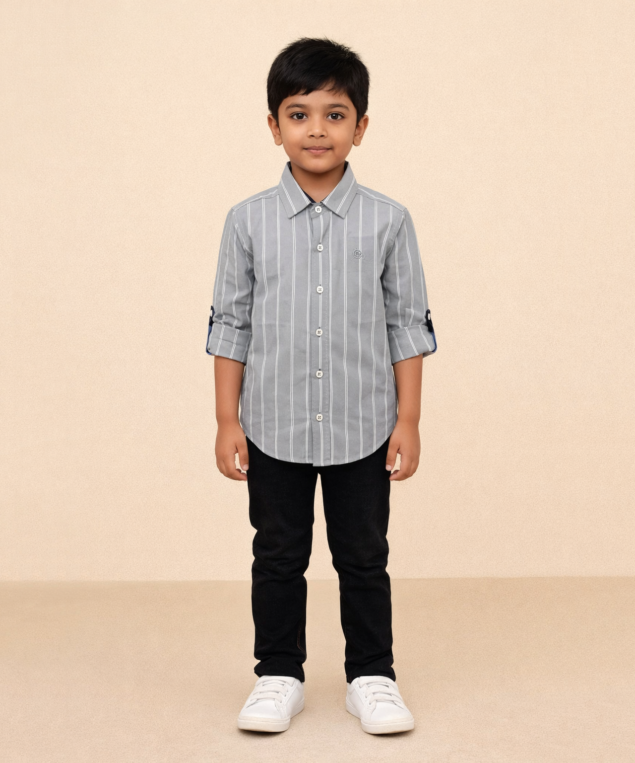Kids Checked Cotton Shirt | Full Sleeve Casual Wear | Age 3–13 Years
