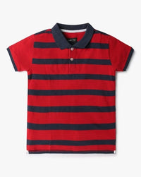 Boys 100% Cotton Printed  Half sleeve Polo T-Shirt ( Pack Of 3 )