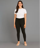 Black Color Premium 4 way Lycra Women Leggings (Ankle Length)