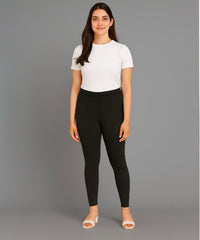Black Color Premium 4 way Lycra Women Leggings (Ankle Length)