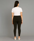 Black Color Premium 4 way Lycra Women Leggings (Ankle Length)