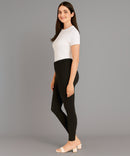 Black Color Premium 4 way Lycra Women Leggings (Ankle Length)