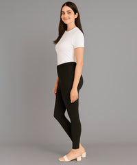 Black Color Premium 4 way Lycra Women Leggings (Ankle Length)