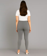 Grey Color Premium 4 way Lycra Women Leggings (Ankle Length)